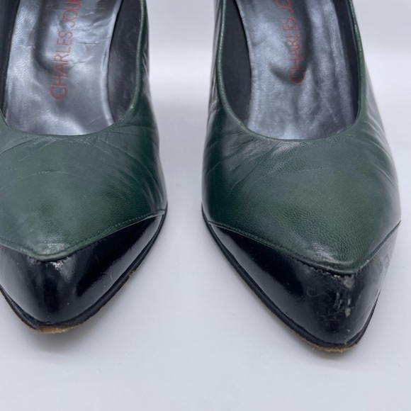 Vintage Charles Jourdan Dark Green Pumps - Picture 10 of 11